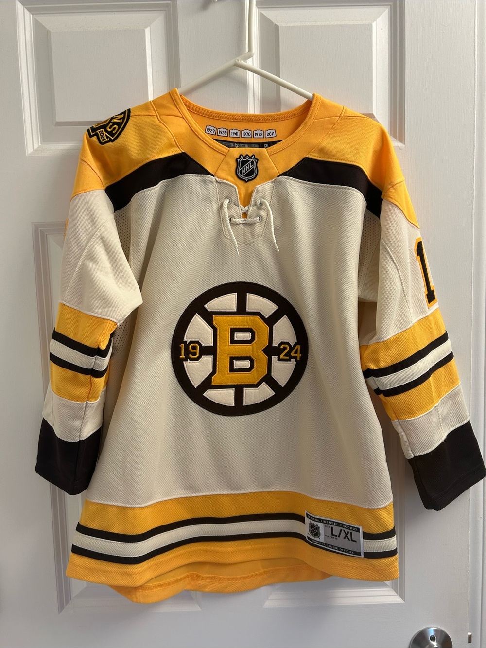 Milan Lucic 100th Anniversary Official Fanatic Bruins Jersey.  Size L/XL